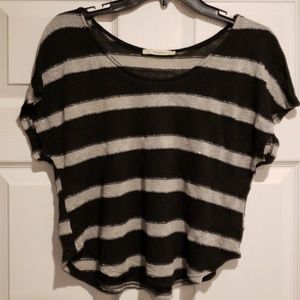 Gorgeous Black and Silver striped shirt. Size s